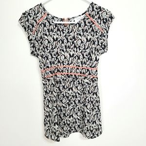 Motherhood Maternity | Floral Tie Back Top Black Pink White Small